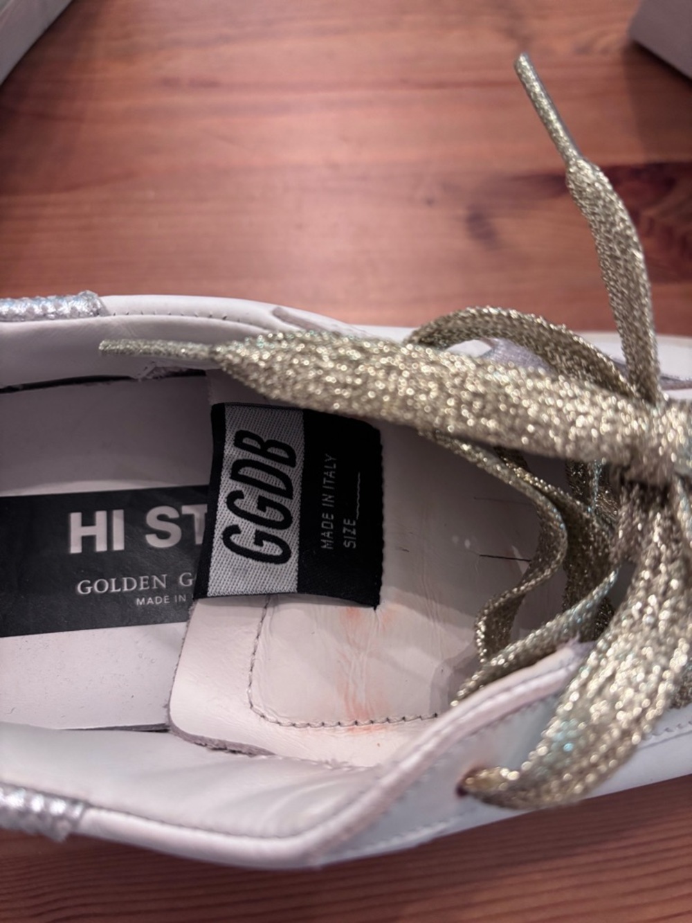 Golden Goose Hi Star with star and metallic silver heel - Picture 8 of 12
